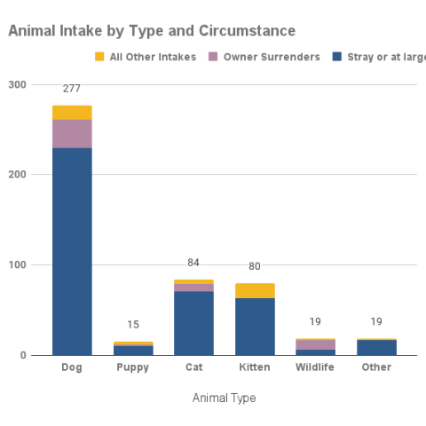 April 2023 - Animal Intakes by Type and Circumstance