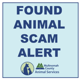 Found Animal Scam Alert
