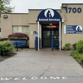 The entry of the current Animal Services facility in Troutdale