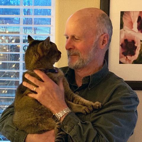 Jim G with cat