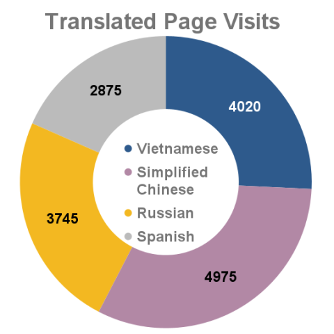 Translated webpage visits - January 2022