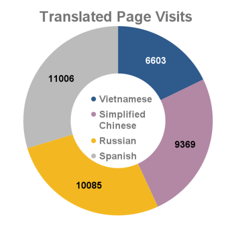 Translated webpage visits- November 2022
