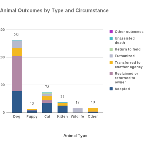 April 2023 - Animal Outcomes by Type and Circumstance