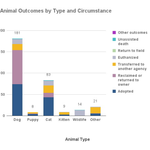 February 2023 - Animal Outcomes by Type and Circumstance