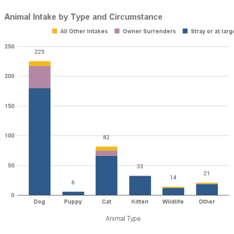 January 2023 - Animal Intake by Type and Circumstance