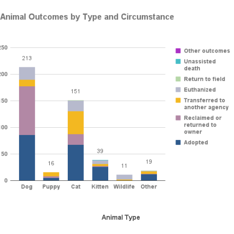 March 2023 - Animal Outcomes by Type and Circumstance