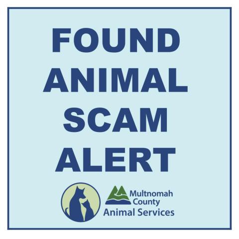 Found animal scam alert