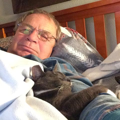 Ray K. with cat