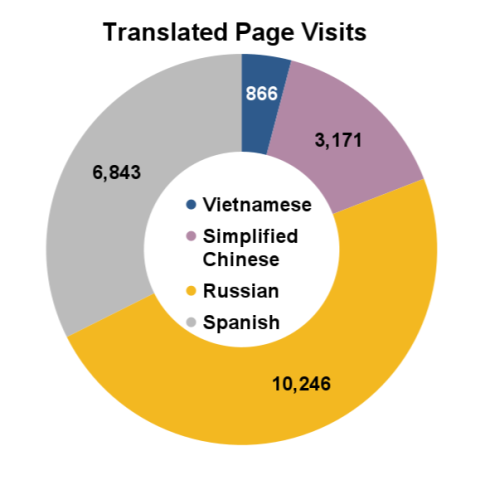 April 2025 translated webpage visits