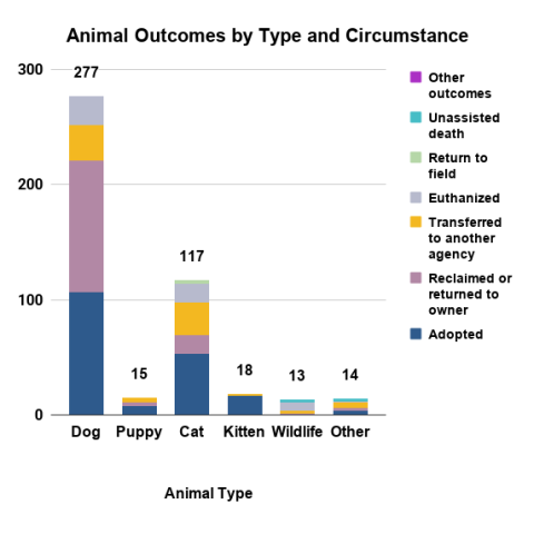 March 2026 - Animal Outcomes by Type and Circumstance