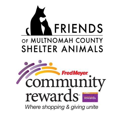 Fred Meyer Rewards and Friends of Multnomah County Shelter Animals logos